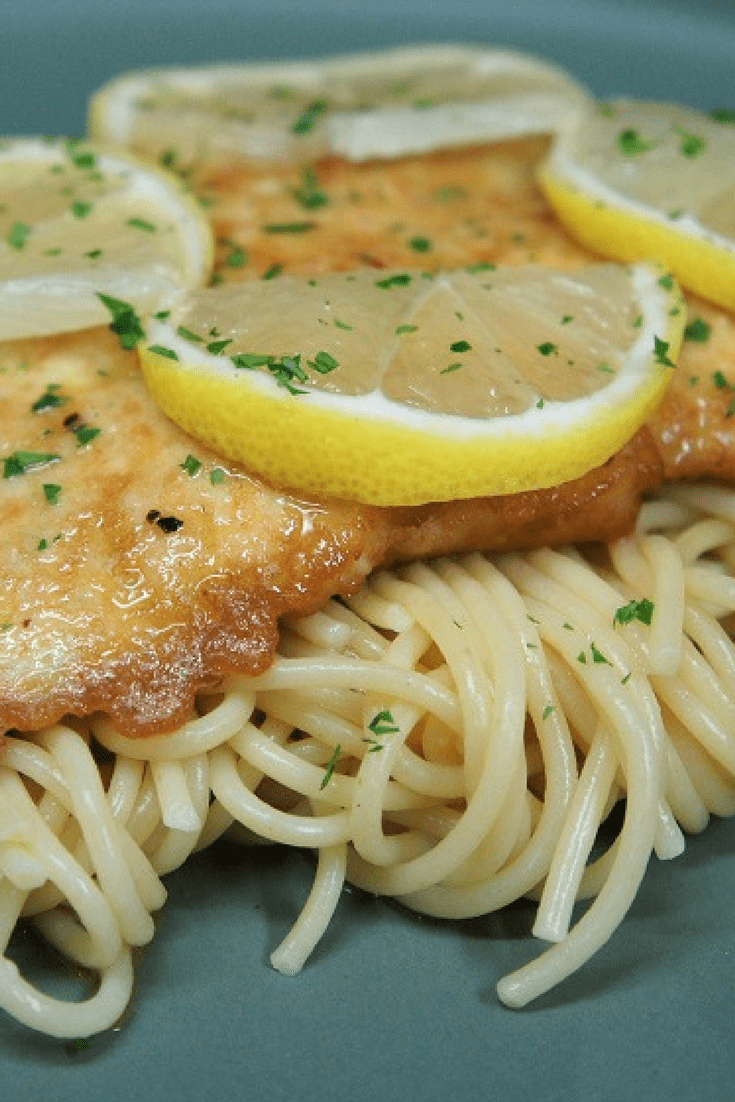 Chicken Francaise is a simple, yet elegant dish that’s worthy of a special occasion. Thin chicken cutlets are dredged in seasoned flour, dipped in egg, then gently fried in olive oil and butter. The pan drippings are used to make a white wine and lemon sauce. #chickenfrancaise #chicken #datenightdinner #pasta #dinnerparty #dinner