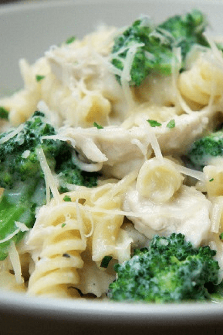 Creamy Garlic Chicken & Broccoli Pasta - Cook2eatwell