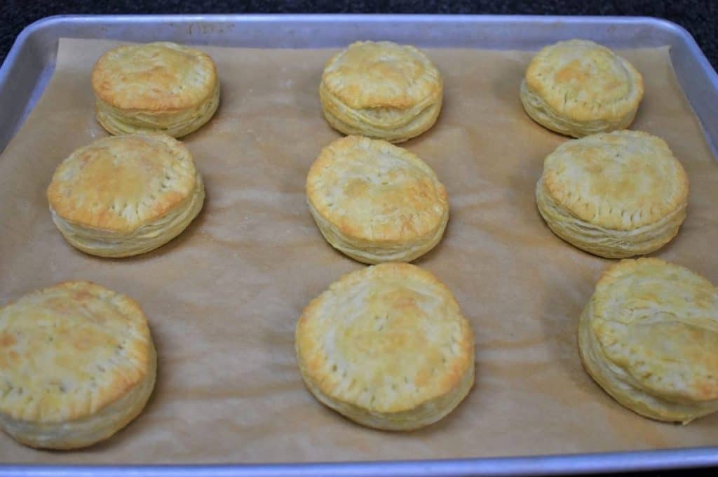 Baked Pastelitos Unglazed on a baking sheet lined with parchment paper