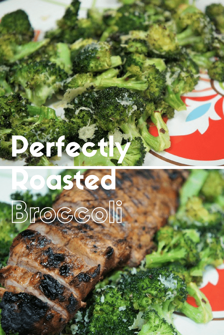 This roasted broccoli is a really easy side dish. It’s made with just a handful of ingredients, and the only indulgent one is Parmesan cheese. It’s so good; my teenage son actually ate it. Which is amazing since his default response to broccoli is “I don’t like it”. #roastedbroccoli #broccoli #vegetables #roastedvegetables #sides #easysidedishes #sidedishes