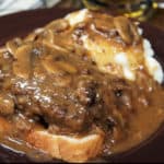 Salisbury Steak Open Face Sandwich