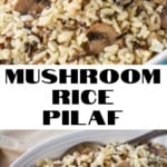 mushroom rice pilaf pin
