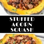 Sausage stuffed acorn squash pin