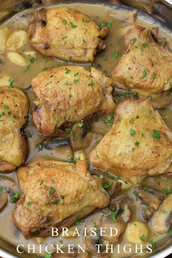 In this recipe, chicken thighs are braised in a delicious mushroom and garlic sauce. This meal is really easy to make so it’s perfect for busy weeknights. Prep is minimal, and it comes together quickly. Serve the braised chicken thighs with noodles or mashed potatoes with a generous amount of the mushroom and garlic sauce for a satisfying meal.
#braisedchickenthighs #chickenrecipes #easyfamilydinners