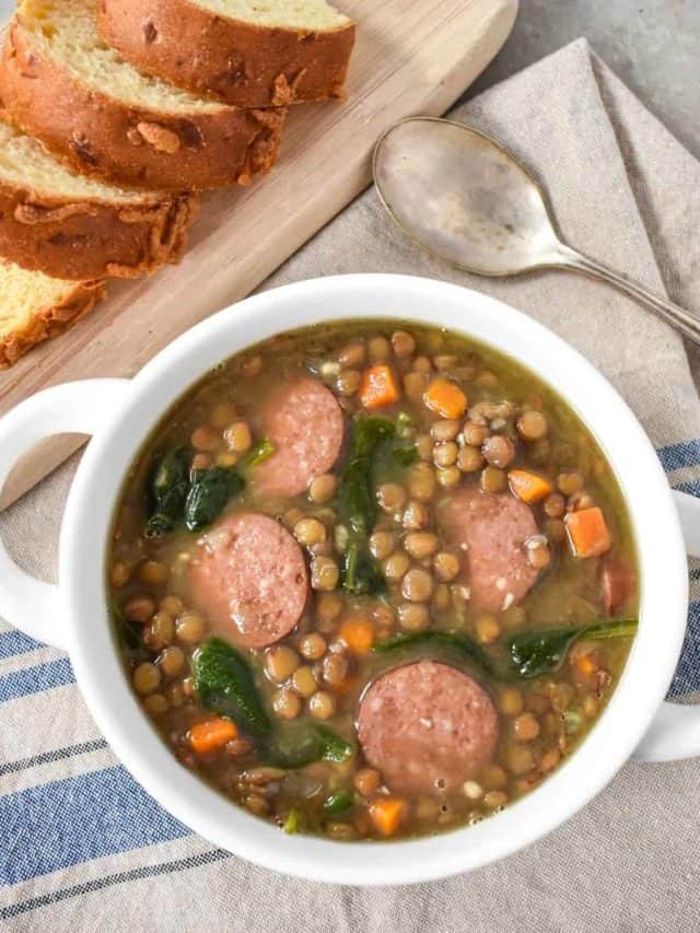 Sausage and Lentil Soup Cook2eatwell