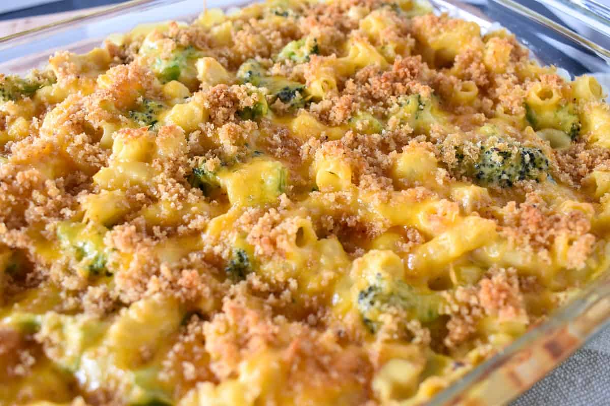 An image of the baked casserole before serving.