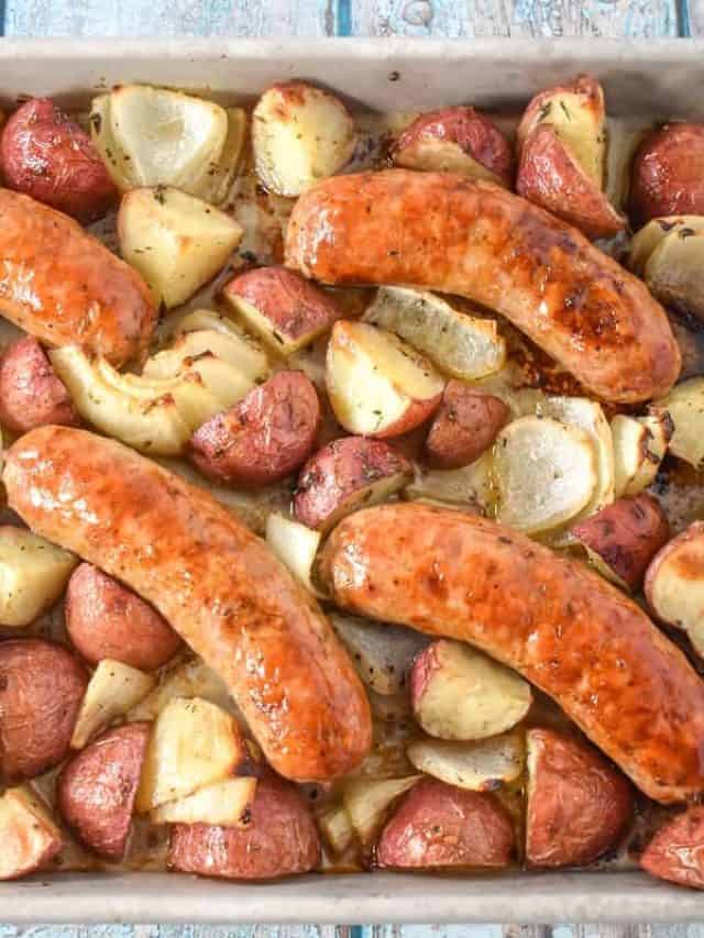 Roasted Sausage and Potatoes Cook2eatwell