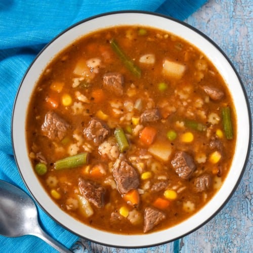 Vegetable Beef Soup - Cook2eatwell