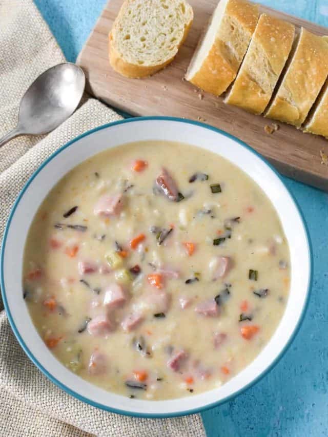 Creamy Ham and Rice Soup Cook2eatwell