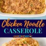 Chicken noodle casserole pin