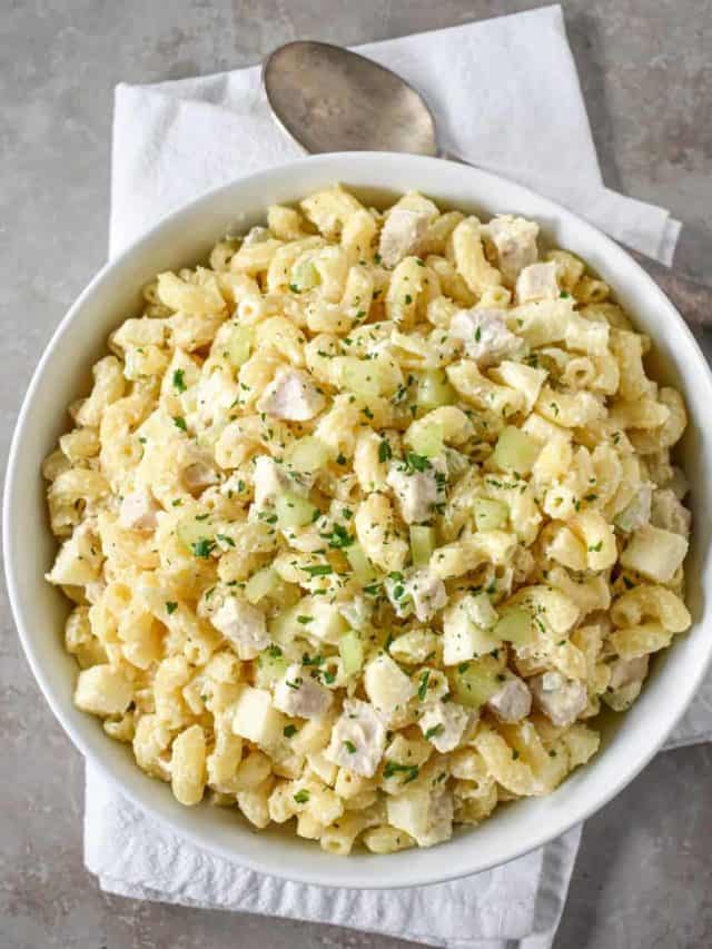 Cold Macaroni Chicken Salad - Cook2eatwell