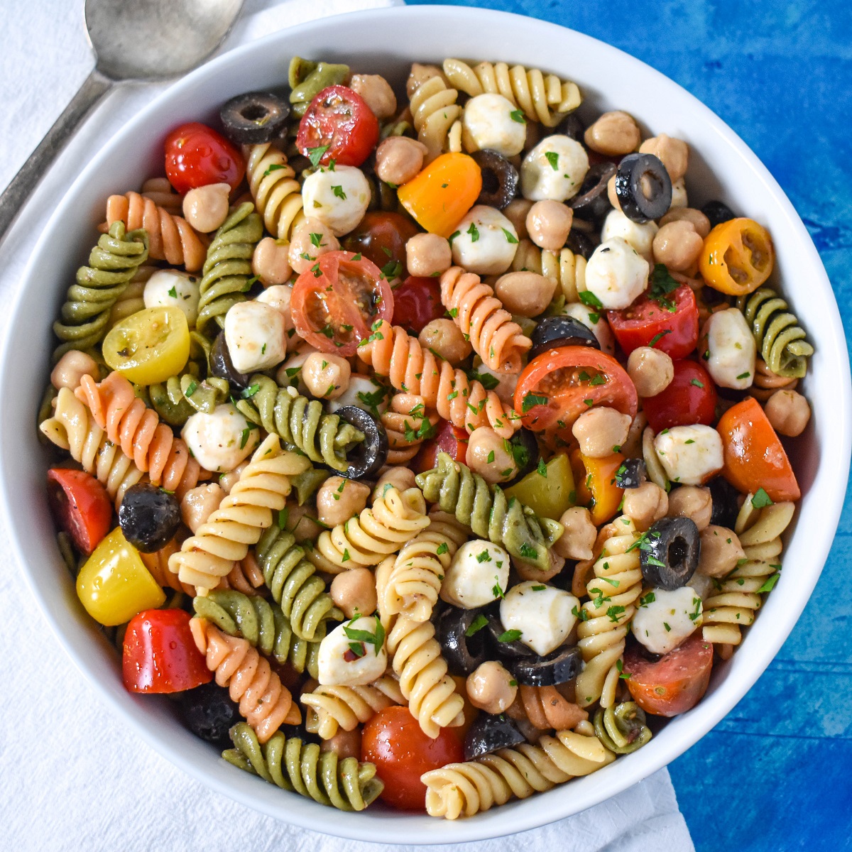 Chickpea Pasta Salad - Cook2eatwell