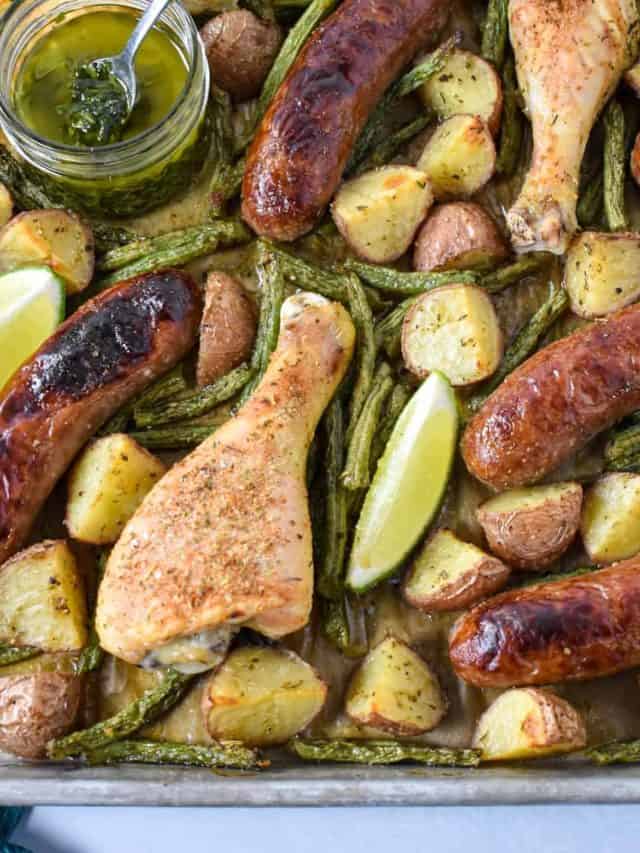 Sheet Pan Chicken and Sausage Cook2eatwell