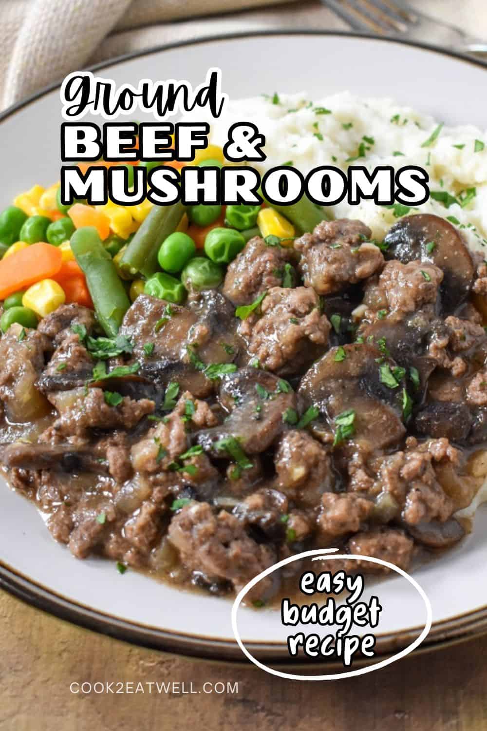 Ground Beef and Mushrooms - Cook2eatwell
